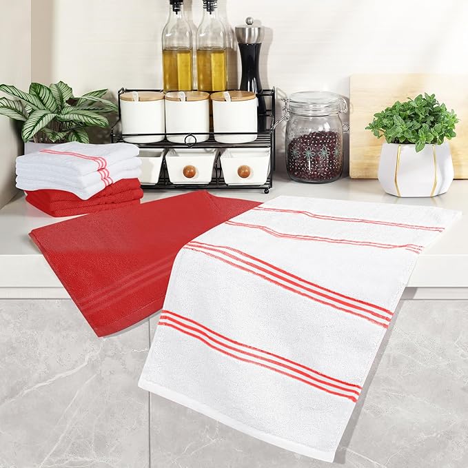 Silicone Oven Mitts Pot Holder Kitchen-Towels100% Cotton Dish Towels for Kitchen,Super Soft and Absorbent Kitchen Hand Towels/Tea Towels.Pot Holder,Oven Mitt Heat Resistant,Silicone Grip,Gift Set