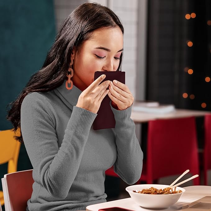 Utopia Kitchen Burgundy Cloth Napkins [12 Pack, 18x18 Inch] Absorbent Cotton Blend Washable and Reusable for Dinner, Restaurant, Lunch, Wedding and Hotel
