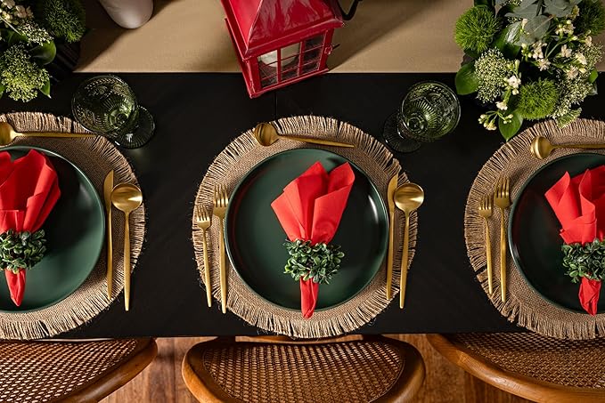 100 Linen-Feel Colored Paper Napkins - Decorative Cloth-Like Brighet Red Dinner Napkins - Soft And Absorbent. For Kitchen, Party, Wedding, Bathroom Or Any Occasion. (Pack of 100)