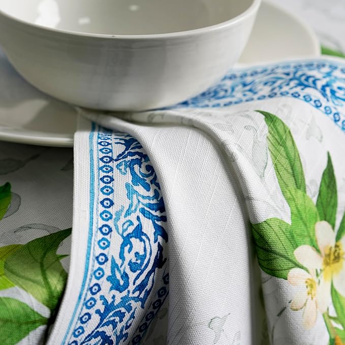 Maison d' Hermine Cloth Napkins Set of 4 100% Cotton Everyday Reusable Square Napkins Cloth Washable Dinner Party Wedding Restaurant Gifts for Mothers Day Spring/Summer (Cedrat, 20" x 20")