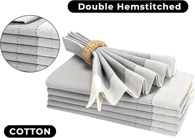 Homidate Cloth Dinner Napkins – Machine Washable Reusable Fabric Napkins for Weddings, Parties & Table Decorations