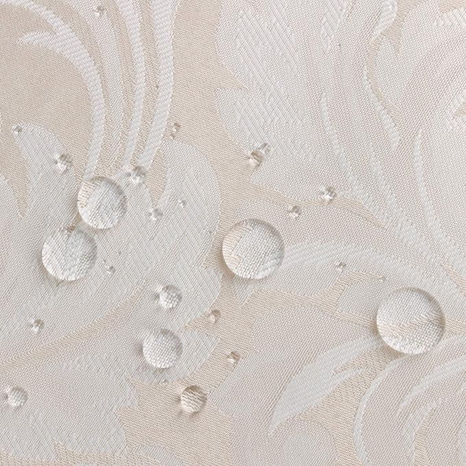 EHouseHome Damask Jacquard Cloth Napkins Waterproof Spillproof Polyester Fabric Napkins,Beige,Set of 4, 17 x 17 Inch