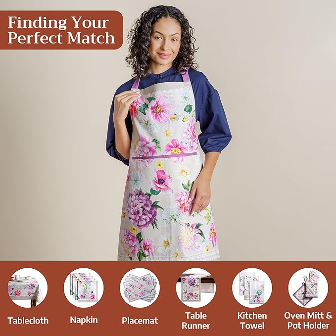 Maison d' Hermine 100% Cotton Apron for women with Pocket Kitchen Chef Apron for Men Cooking Mothers Day Gifts