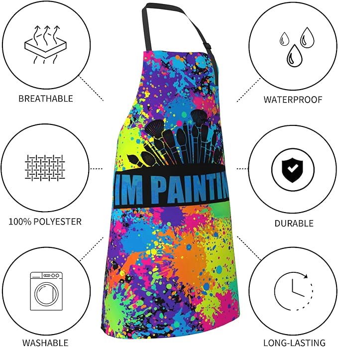 Funny Apron Polyester Grooming Aprons with Pocket for Cooking Kitchen Grilling Adults