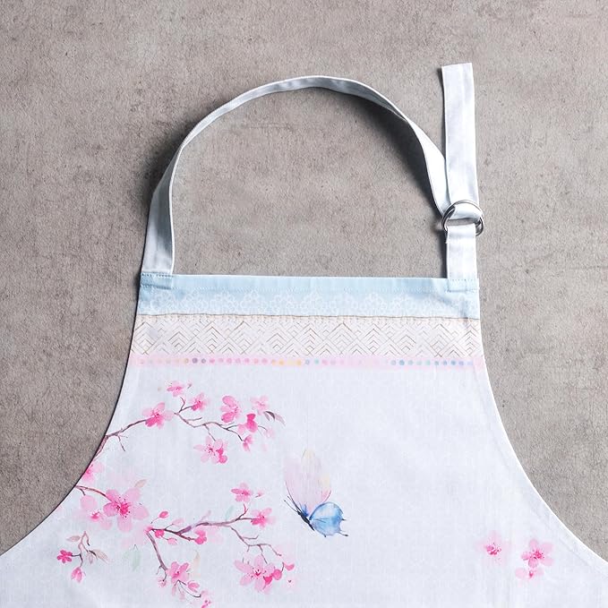 Maison d' Hermine 100% Cotton Apron for women with Pocket Kitchen Chef Apron for Men Cooking Mothers Day Gifts