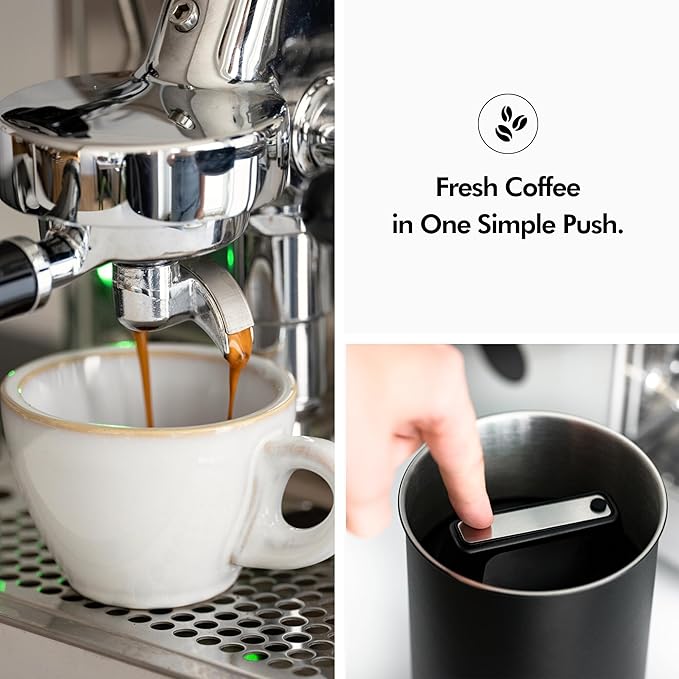 KIVY Vacuum Seal Coffee Canister (Glass) - Coffee Canister with Airtight Lid - Airtight Coffee Jar - Air Tight Coffee Container - Vacuum Storage