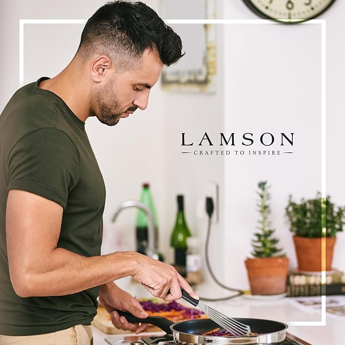 Lamson Metal Spatula Slotted Turner - 3' x 6" Stainless Flipper with Ultra Durable Handle, Right-Hand - Chef's Frying Fish Turner, Metal Grilling Spatula