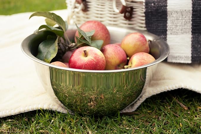 Fox Run Brands 2.75-Quart Stainless Steel Mixing Bowl, 9 x 9 x 4 inches, Metallic