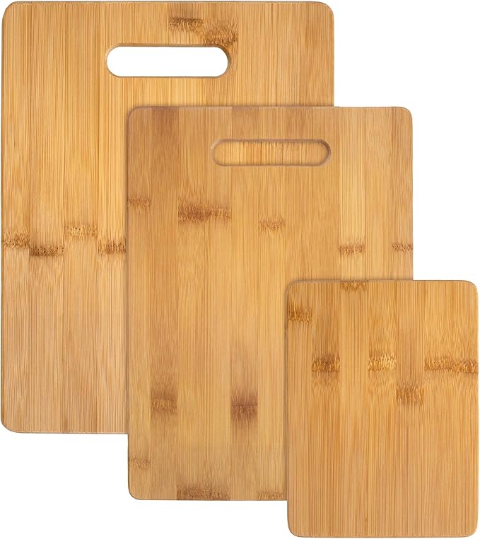 Totally Bamboo Cutting Boards for Kitchen, Set of 3 – Bamboo Wood Cutting Board Set in Large, Medium & Small Sizes