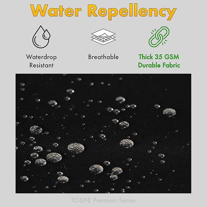 TOSHE Funny Apron Waterdrop Resistant Cotton Apron with adjustable Aprons for Women with Pockets 12 Color option Cooking (Black - My Grill My Rules)