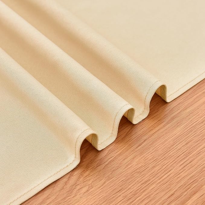 Farmhouse Rustic Table Runner Beige Faux Linen Table Runners Water Resistant Table Runner 72 inches Long for Living Room Dresser Bedroom Kitchen Dining Party 13x72 Inch