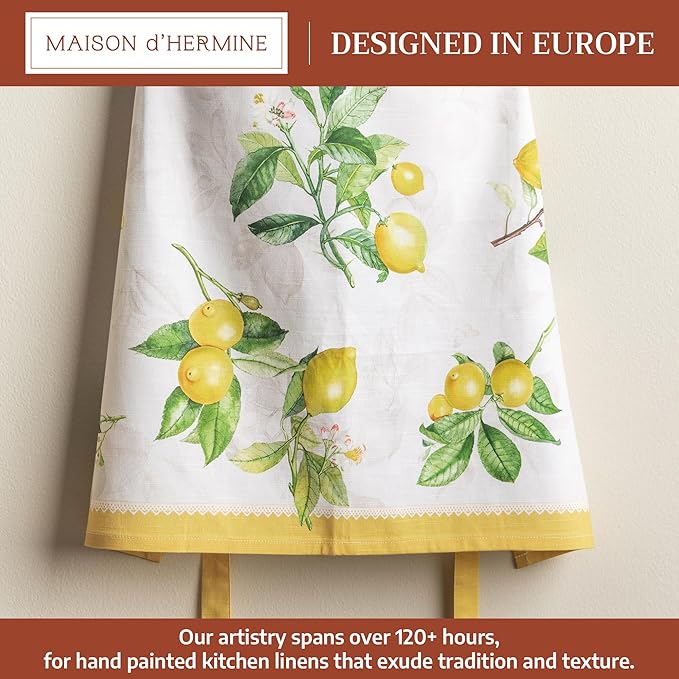 Maison d' Hermine 100% Cotton Apron for women with Pocket Kitchen Chef Apron for Men Cooking Mothers Day Gifts