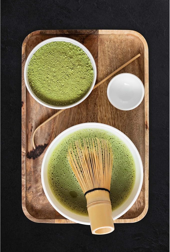 Helen’s Asian Kitchen Traditional Japanese Matcha Tea Gift Set – 5-Piece Ceremonial-Grade Kit with Bamboo Whisk, Handcrafted Bowl, Tea Sifter, Measuring Scoop, and Whisk Stand, Complete Serving Tools
