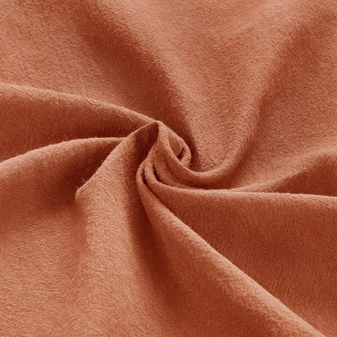 MLMW Terracotta Cloth Napkins Set of 6 Linen Dinner Cotton Spring Easter Napkins Cloth Bulk Washable Napkins16×16" for Wedding Party Baby Bridal Shower Birthday Table Decor