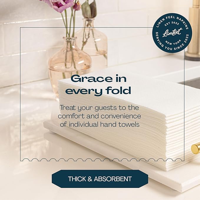 5000-Pack Disposable Guest Towel Paper Napkin - Disposable Cloth-Like Guest Towels - Soft And Absorbent Tissue Paper For Kitchen, Bathroom, Party, Wedding, Or Event