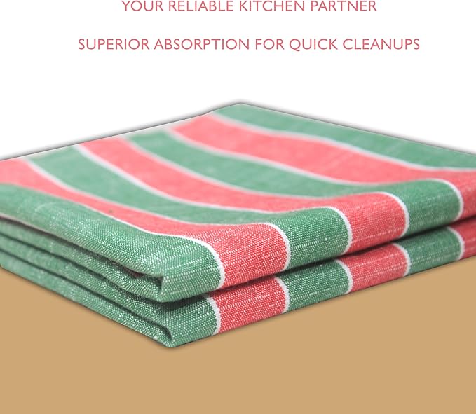 Urban Villa Kitchen Towels Set of 6 Christmas Kitchen Towels 20X30 Inches 100% Cotton Highly Absorbent Kitchen Towels Premium Quality Ultra Soft Mitered Corners KitchenTowels