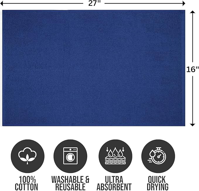 ARC HOME 24 Pack Premium Hand Towels – 100% Cotton, Soft & Highly Absorbent – 16x27 Inches, Navy Blue Bulk Towels for Bathroom, Spa, Gym & Daily Use