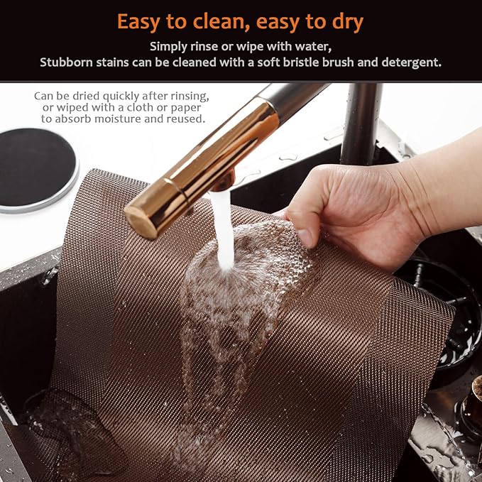 Placemats Set of 6 Washable&Wipeable Place mats for Dining Table Kitchen Indoor Outdoor Table Mats Heat Resistant Non Slip Woven Vinyl Table Placemats (Brown，6PCS)