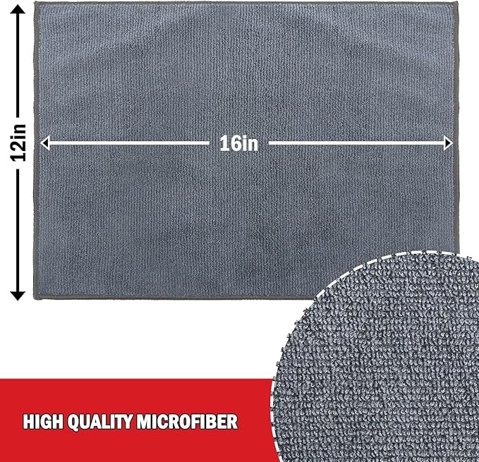 AIDEA Microfiber Cleaning Cloth 5 Pack, Microfiber Towels for Cars, Soft & Absorbent Cleaning Rags, Premium Lint Free Shop Towels for House, Kitchen, Car, 12inx16in