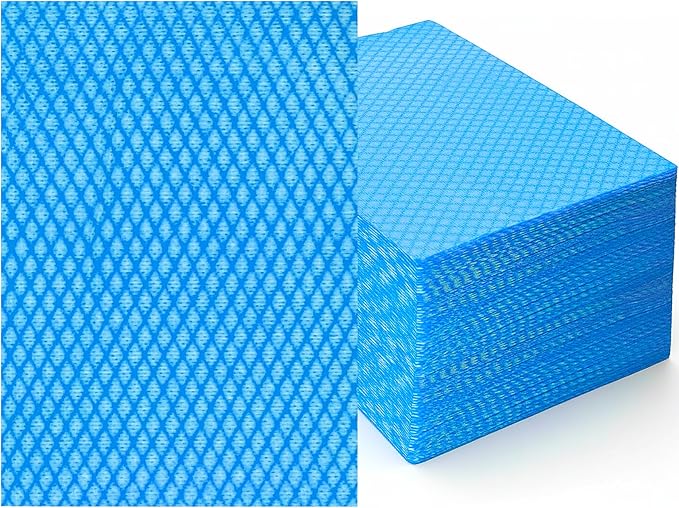 Reusable Cleaning Cloths 50 Pack, 13.8x15.8" Disposable Dish Cloths and Cleaning Towels Highly Absorbent , Multi-Purpose Dish Cloth Wipes, Washable Lint Free Clean Towel for Countertop Sink Household