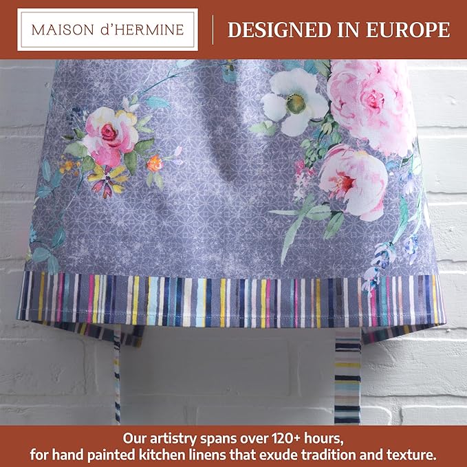 Maison d' Hermine 100% Cotton Apron for women with Pocket Kitchen Chef Apron for Men Cooking Mothers Day Gifts