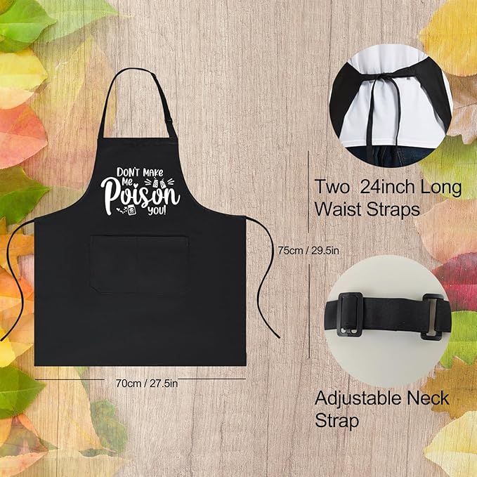 Funny Cooking Aprons for Women with Pockets, Kitchen Chef Aprons for Bakers, Birthday Gifts for Mom Wife Friends