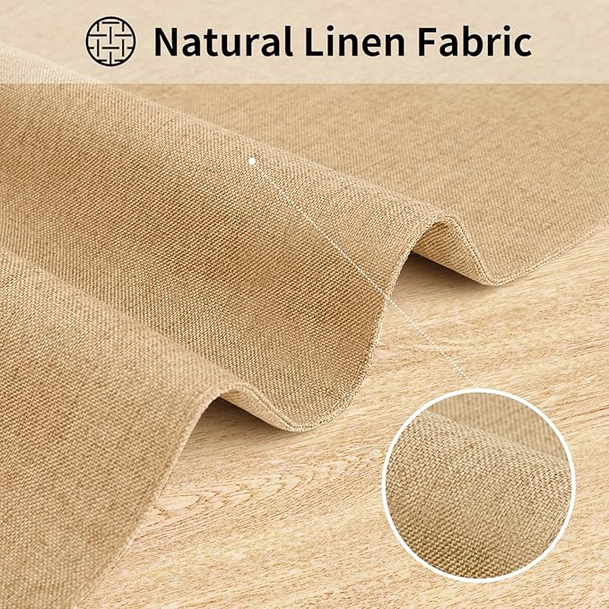 Cloth Placemats, Set of 4 Heat-Resistant Cotton Linen Blend Double Layered Machine Washable Place Mats, Wrinkle Free Thick Fabric Dining Table Mats for Indoors & Outdoors (Cream Beige, 4)