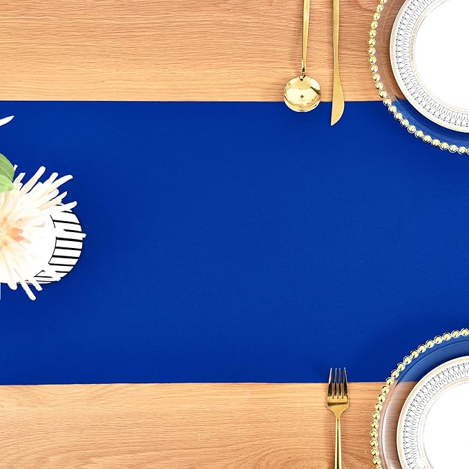 Farmhouse Blue Table Runner Dining Table Runners 60 Inches Long Coffee Table Runner for Dresser Living Room Bedroom Holiday Party Banquet 12X60 Inch