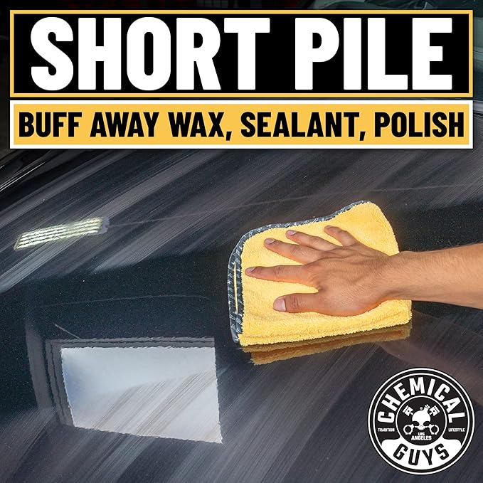 Chemical Guys Professional Grade Premium Microfiber Towels for Cars, Gold, 16" x 16", Ultra-Soft and Scratch-Free Car Detailing Cloths for Trucks, Motorcycles, and More - 24 Pack