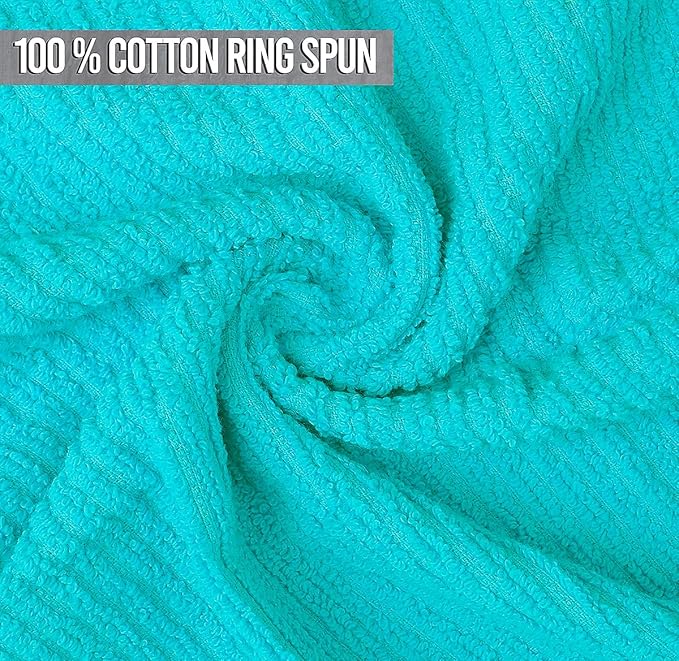 Softolle Bar Mop Towels, Pack of 12-16x19 Inches - 100% Cotton Super Absorbent Towels, Multi-Purpose for Home and Bar Cleaning (Turquoise)