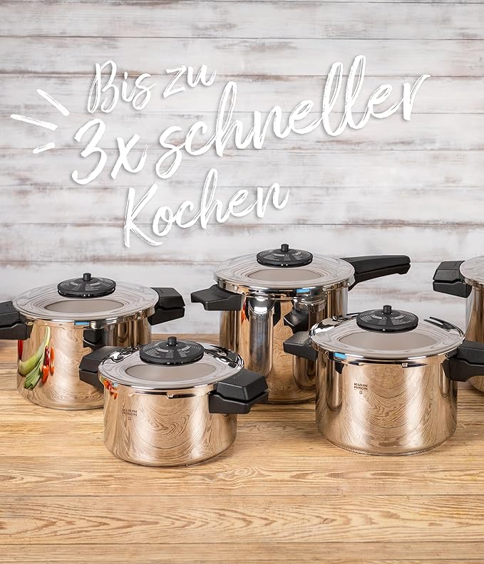 Kuhn Rikon Duromatic Classic NEO 5 L Side-Handle Pressure Cooker – Swiss-Made, Ultra-Fast & Energy-Efficient, Thick Super-Thermic Base, Safe & Durable