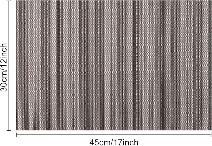Myir JUN Placemats Set of 6, Vinyl Woven Placemats Place Mats Indoor Washable Table Mats Non-Slip Place mats for Dining Table (Dark Gray, Set of 6)