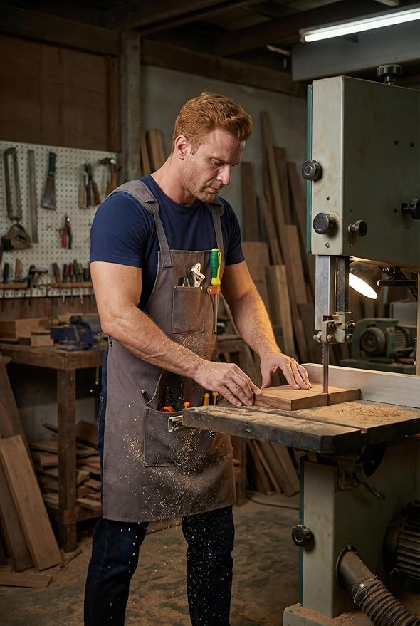 Nanxson Canvas Work Apron, Heavy Duty Carpenter Welding Apron with Wide Braces, Ideal for Gardening and Carpenters