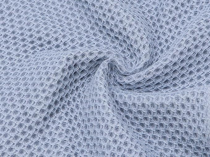 Mia'sDream Cotton Waffle Weave Hand Face Head Towel, Kitchen Tea Dish Washcloths, Soft Absorbent Bath Guest Gym, 13x28 Inch, 3 Pack (Blue)