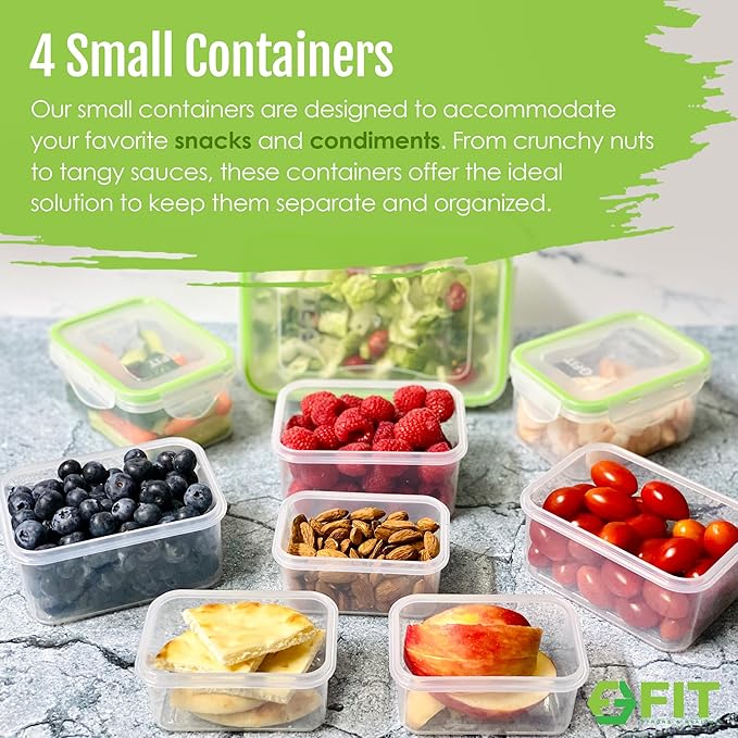 Bento Box for Kids and Adults - Reusable Lunch Box Meal Prep Containers - 3 Compartment Snack Box Container with Airtight Lid - Dishwasher, Freezer, Microwave Safe Food Snack Storage (39 oz, 7 Pack)