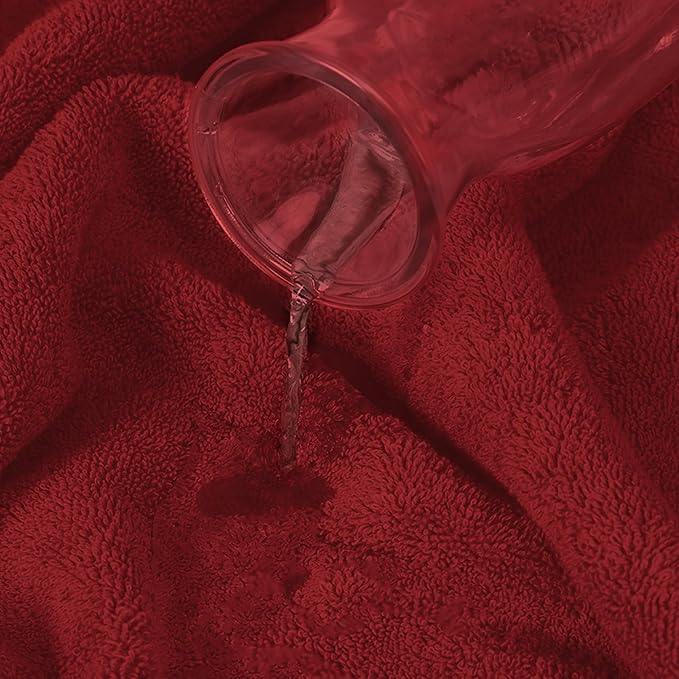 Mocassi Luxury 100% Turkish Cotton 2-Pack Bath Towel Set- Ultra Soft, Quick Dry Highly Absorbent 27 x 54 inch Premium Spa Hotel Quality 2PC Bath Towels - Luxurious Soft Bathroom Towels, Burgundy