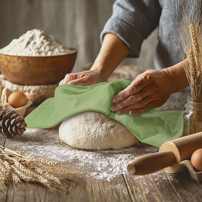 Utopia Kitchen Sage Green Flour Sack Towels [12 Pack - 28 x 28 Inch] 100% Cotton Tea Towels for Cleaning & Drying - Highly Absorbent Kitchen Dish Cloth