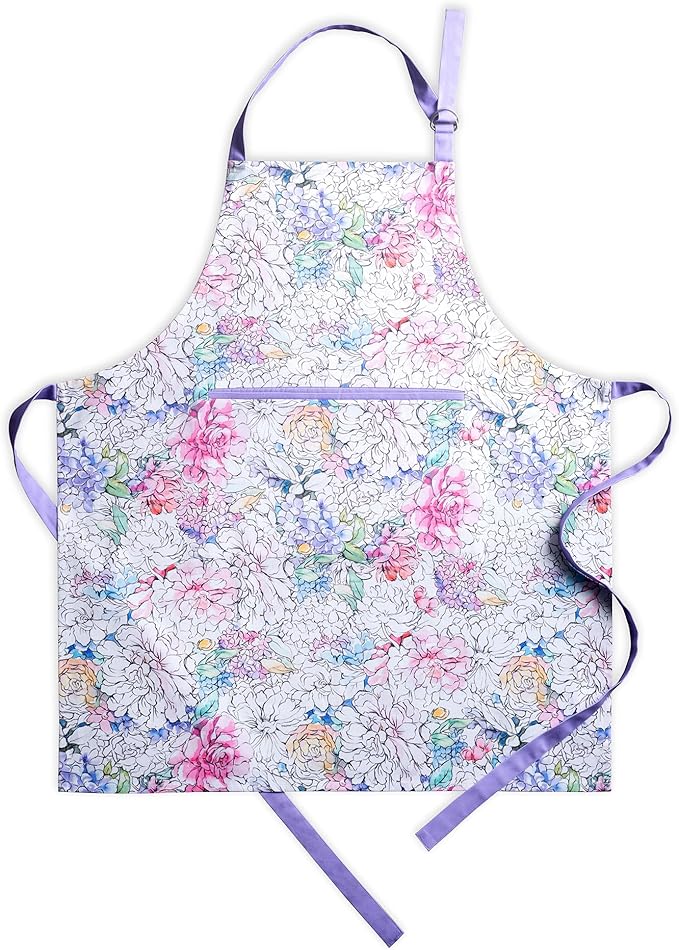 Maison d' Hermine 100% Cotton Apron for women with Pocket Kitchen Chef Apron for Men Cooking Mothers Day Gifts