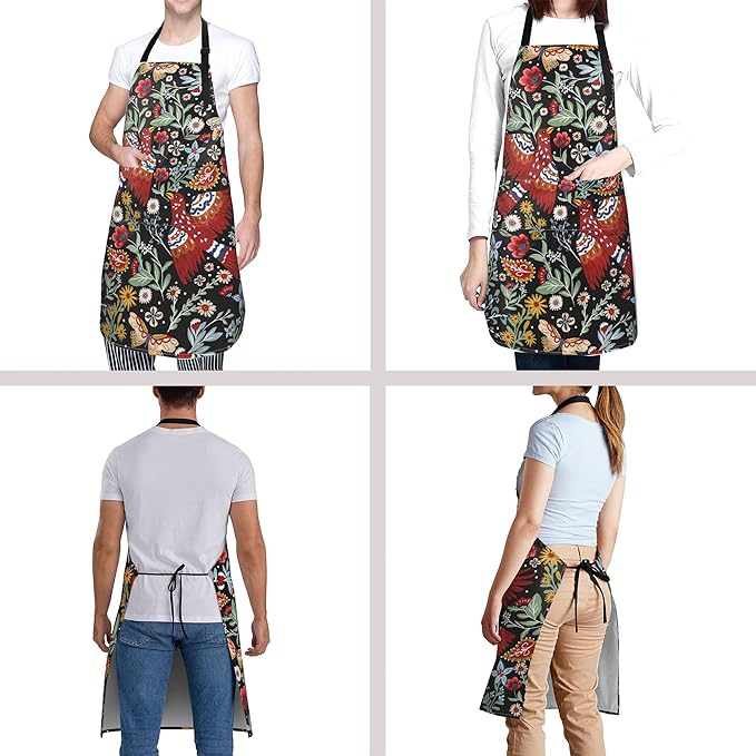 Funny Apron Polyester Grooming Aprons with Pocket for Cooking Kitchen Grilling Adults