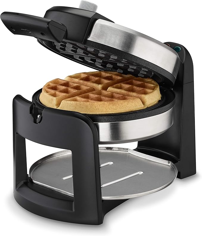 Cuisinart Round Flip Belgian Waffle Maker, 1" thick Belgian-style Waffle, WAF-F30NAS