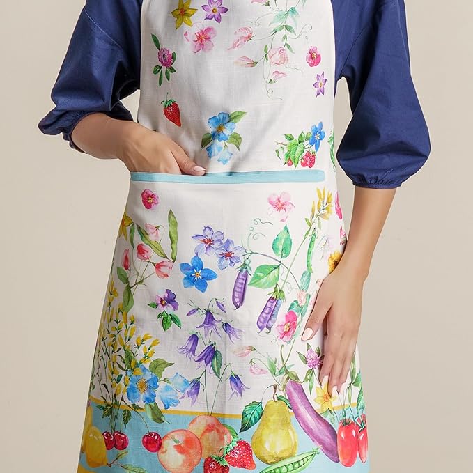 Maison d' Hermine 100% Cotton Apron for women with Pocket Kitchen Chef Apron for Men Cooking Mothers Day Gifts