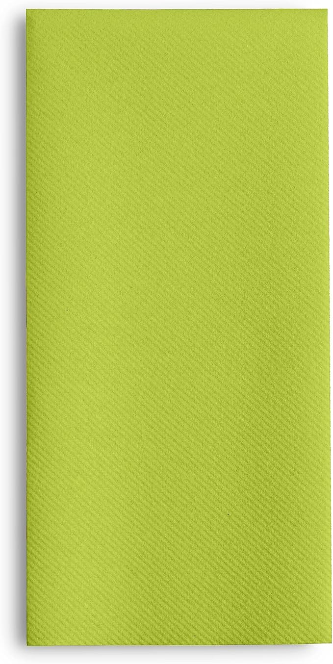 Linen-Feel Colored Paper Napkins - Decortive Cloth-Like Pastel Green Dinner Napkins - Soft And Absorbent. For Kitchen, Party, Wedding, Bathroom Or Any Occasion. (Pack of 100)
