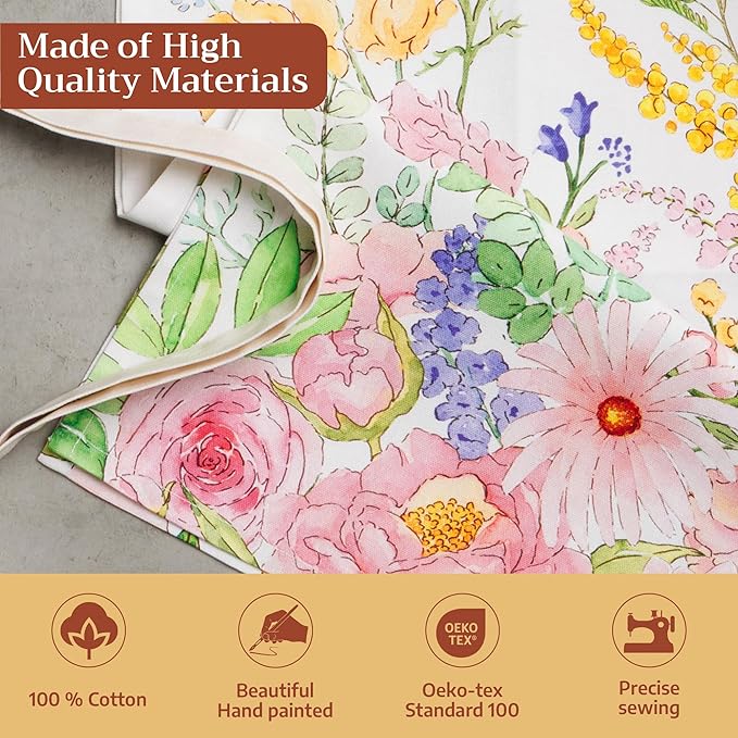 Maison d' Hermine 100% Cotton Apron for women with Pocket Kitchen Chef Apron for Men Cooking Mothers Day Gifts