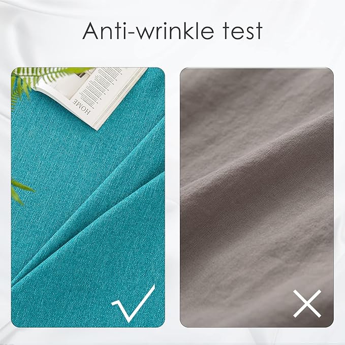BALCONY & FALCON Rectangle Tablecloth Washable Wrinkle Resistant and Water Proof Table Cloth Decorative Linen Fabric Tablecloths for Dining Parties Kitchen Wedding and Outdoor Use (Lake Blue, 55x70)