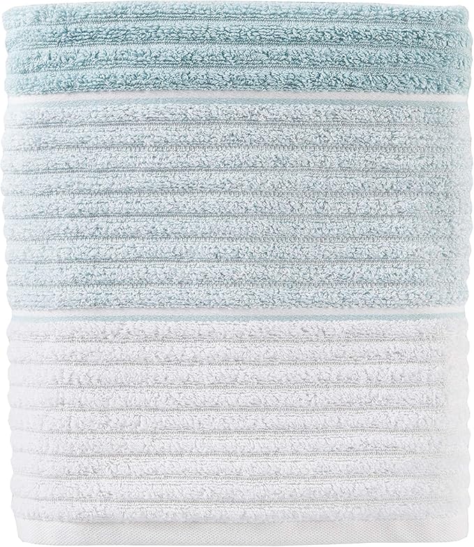 SKL Home Planet Ombre 100% Turkish Cotton Bath Towel, Aqua