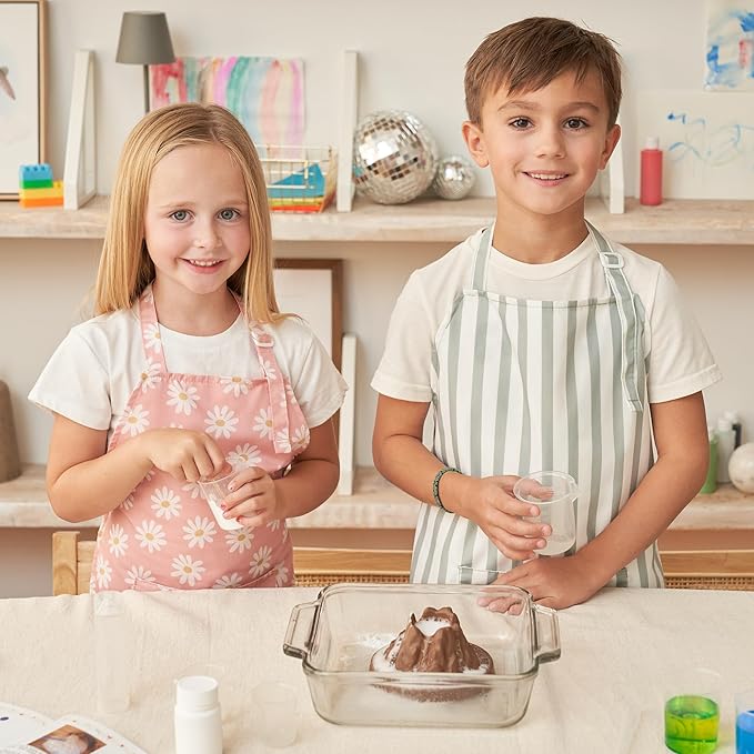 ZICOTO Kids Apron for Girls & Boys - Toddler Apron with Pocket for Cooking, Baking & Crafts - Christmas Gift for Little Chef