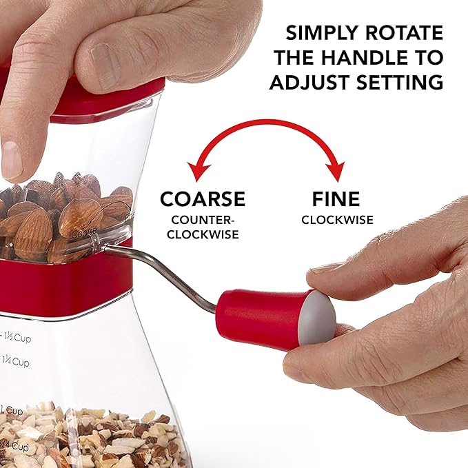 PrepWorks Nut Chopper – Manual Handheld Nut Grinder for Chopping Nuts, Seeds, and Herbs, Easy to Use, BPA-Free