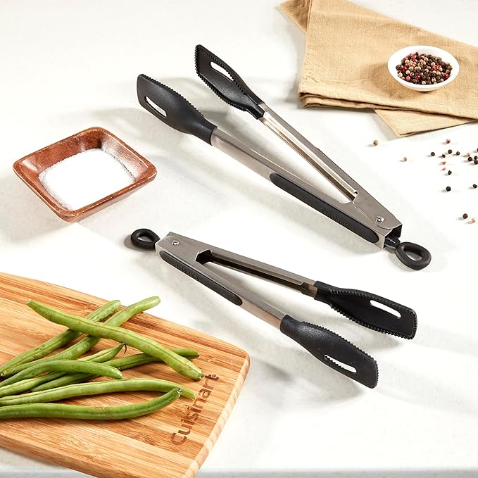 Cuisinart 12" Squared Head Silicone Tongs