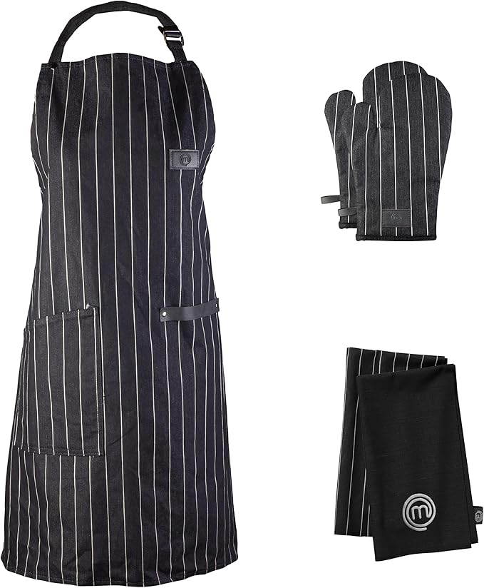 MasterChef Chef Apron for Men & Women, Cooking Apron for the Kitchen & BBQ Grilling
