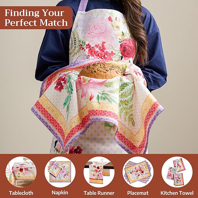 Maison d' Hermine 100% Cotton Apron for women with Pocket Kitchen Chef Apron for Men Cooking Mothers Day Gifts